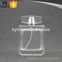 Botella de perfume de cristal vacía transparente 100ml